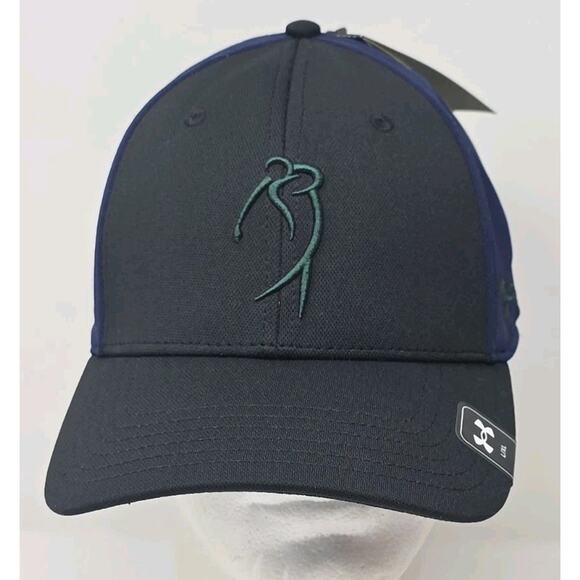 Under Armour Greens‎ At Beaumont Fitted Stretch Black Golf Hat Cap L XL NWT PGA - Picture 1 of 13